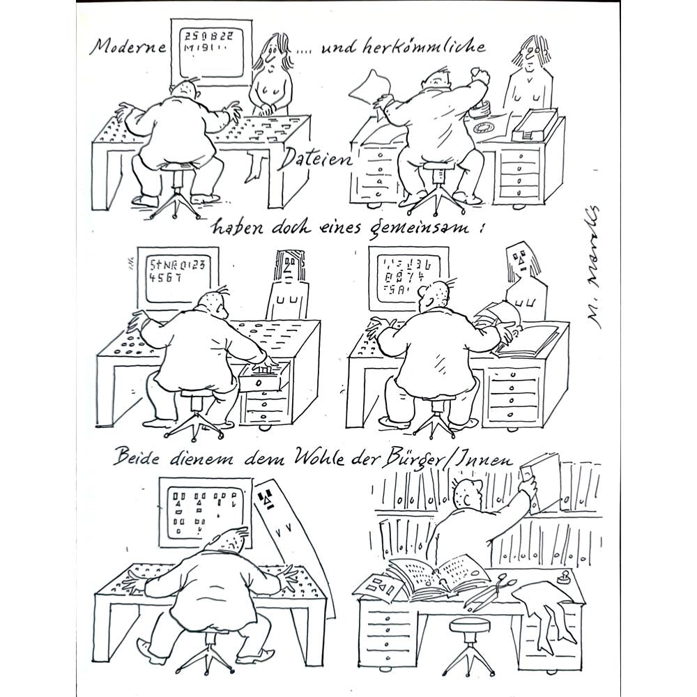 Marie Marcks 24x18cm Orijinal Karikatür BOD02435