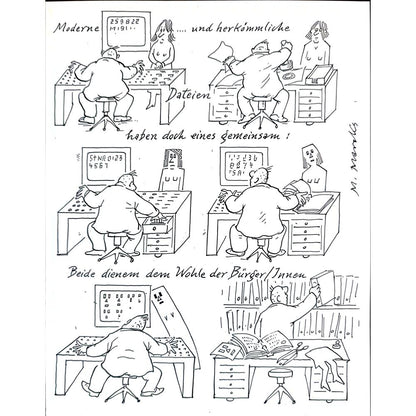 Marie Marcks 24x18cm Orijinal Karikatür BOD02435