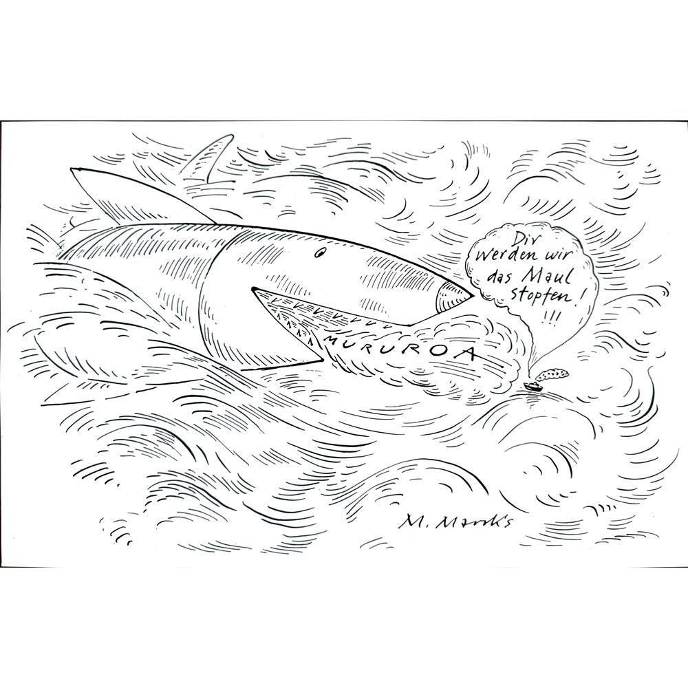 Marie Marcks 27x17cm Orijinal Karikatür BOD02436