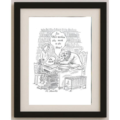 Marie Marcks 43x30cm Orijinal Karikatür BOD02437