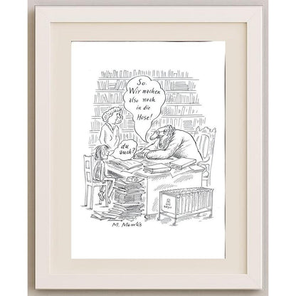 Marie Marcks 43x30cm Orijinal Karikatür BOD02437
