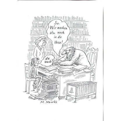 Marie Marcks 43x30cm Orijinal Karikatür BOD02437