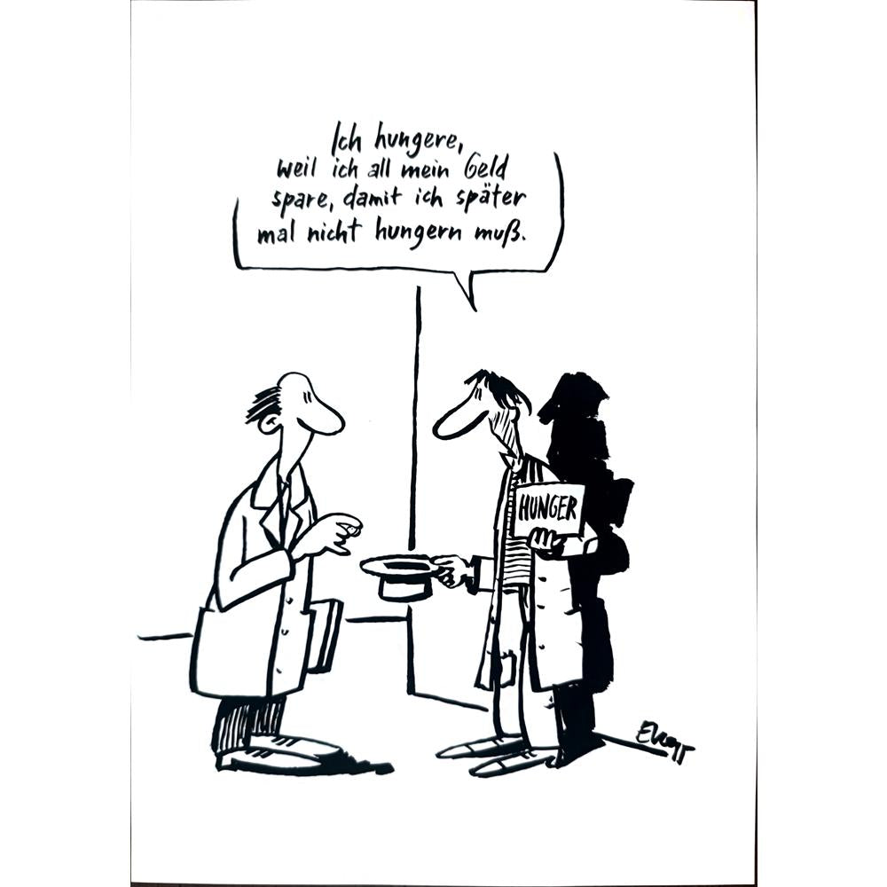Erich Rauschenbach 29x21cm Orijinal Karikatür BOD02441
