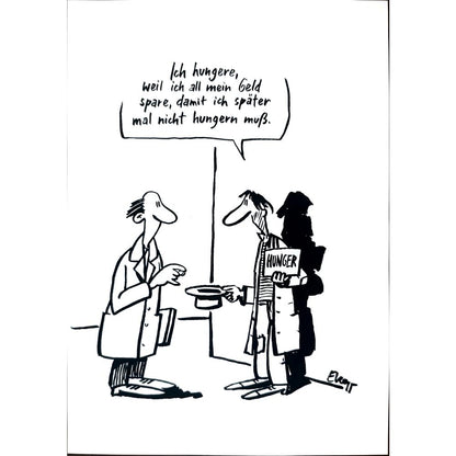 Erich Rauschenbach 29x21cm Orijinal Karikatür BOD02441