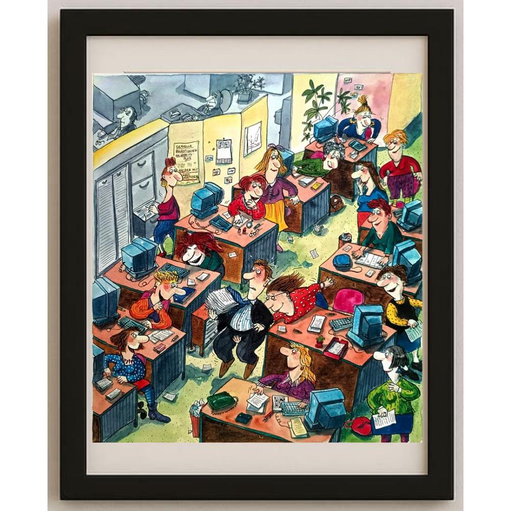 Franziska Becker 29x27cm Orijinal Karikatür BOD02449
