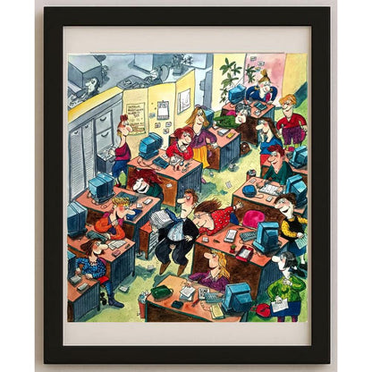 Franziska Becker 29x27cm Orijinal Karikatür BOD02449