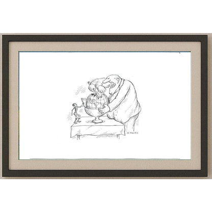 Marie Marcks 43x30cm Orijinal Karikatür BOD02460