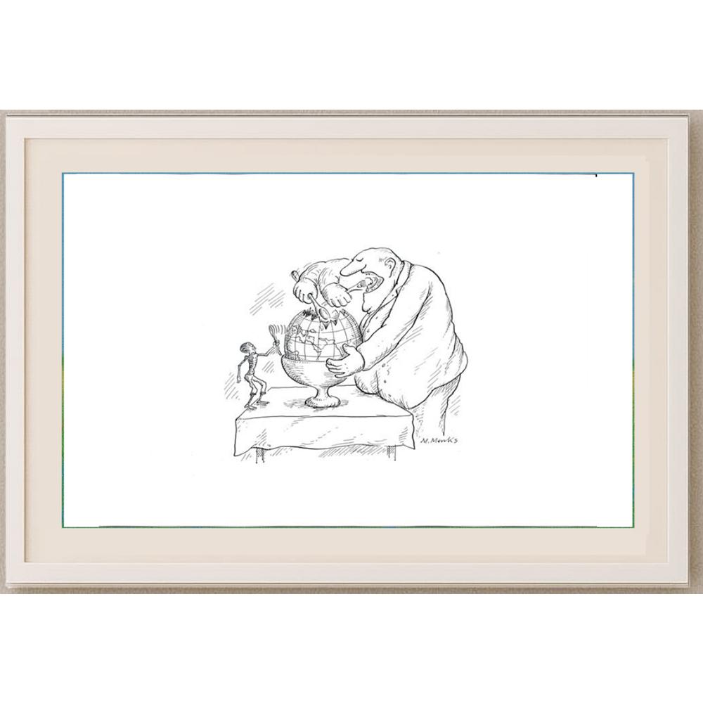 Marie Marcks 43x30cm Orijinal Karikatür BOD02460
