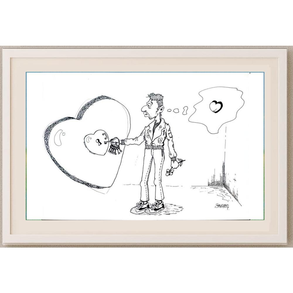 Serdar Horuz 29x21cm Orijinal Karikatür BOD02468