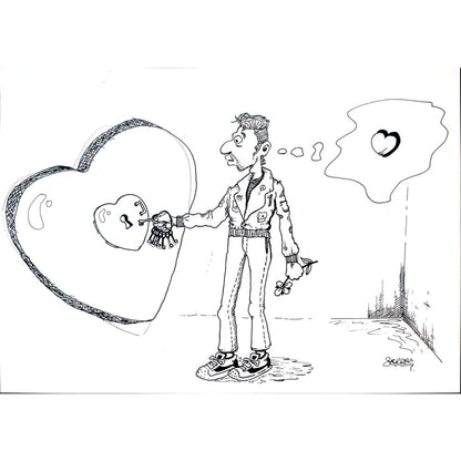 Serdar Horuz 29x21cm Orijinal Karikatür BOD02468