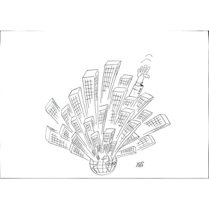 Seyit Kaya 43x30cm Orijinal Karikatür BOD02471