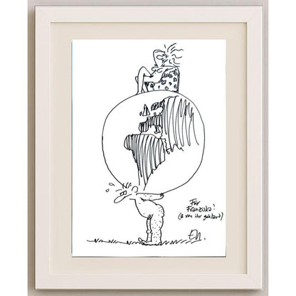 Franziska 43x30cm Orijinal Karikatür BOD02472