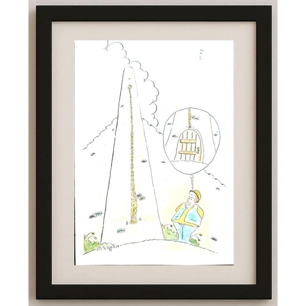 Tolga Türe 35x25cm Orijinal Karikatür BOD02474