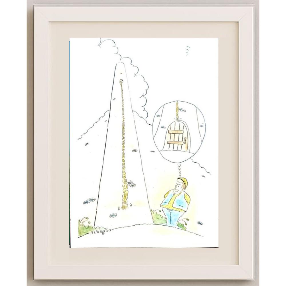 Tolga Türe 35x25cm Orijinal Karikatür BOD02474