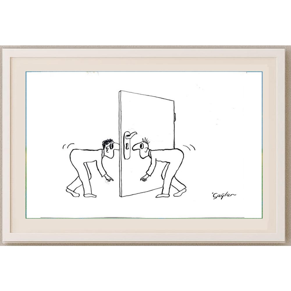 Çağlar Gözüaçık 25x17cm Orijinal Karikatür BOD02475