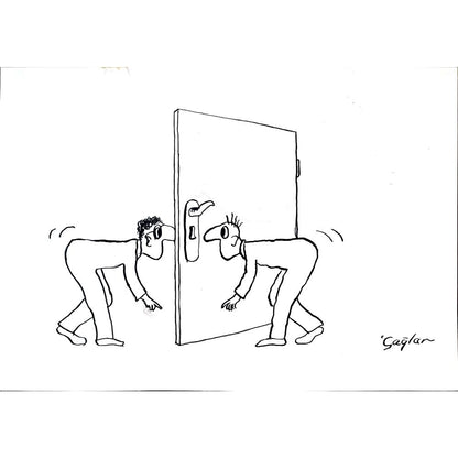 Çağlar Gözüaçık 25x17cm Orijinal Karikatür BOD02475