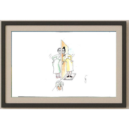 Esra Eroğlu 33x23cm Orijinal Karikatür BOD02478