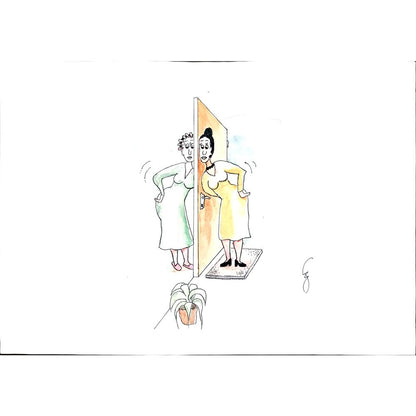 Esra Eroğlu 33x23cm Orijinal Karikatür BOD02478