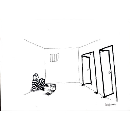 Ünsal Bahtiyar 35x25cm Orijinal Karikatür BOD02481