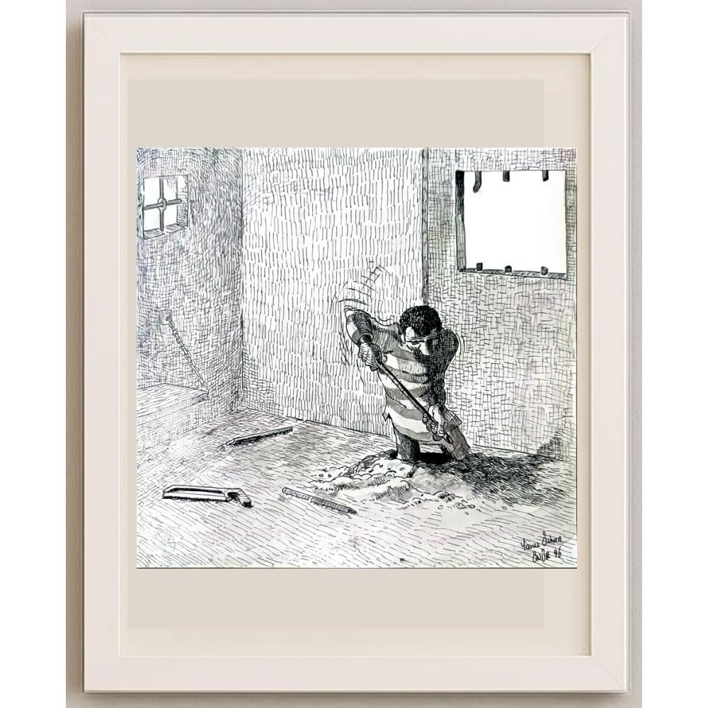 Yavuz Özkan 21x21cm Orijinal Karikatür BOD02482