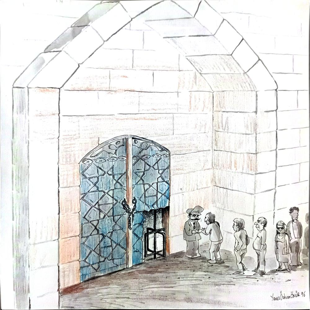 Yavuz Özhan Önür 25x25cm Orijinal Karikatür BOD02483