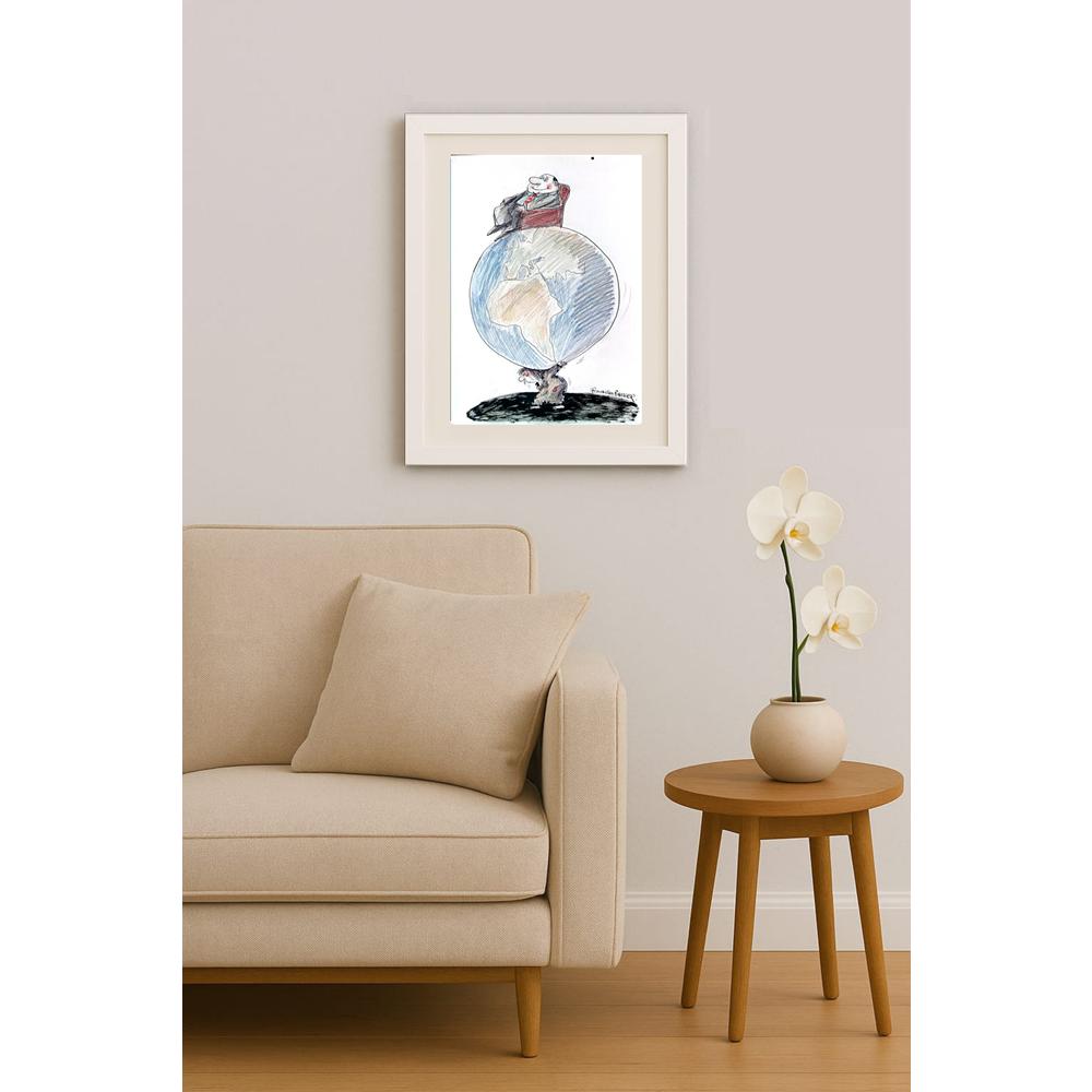 Franziska Becker 43x30cm Orijinal Karikatür BOD02485