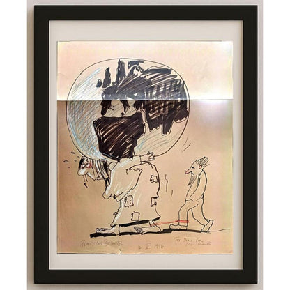 Marie Marcks 55x47cm Orijinal Karikatür BOD02491