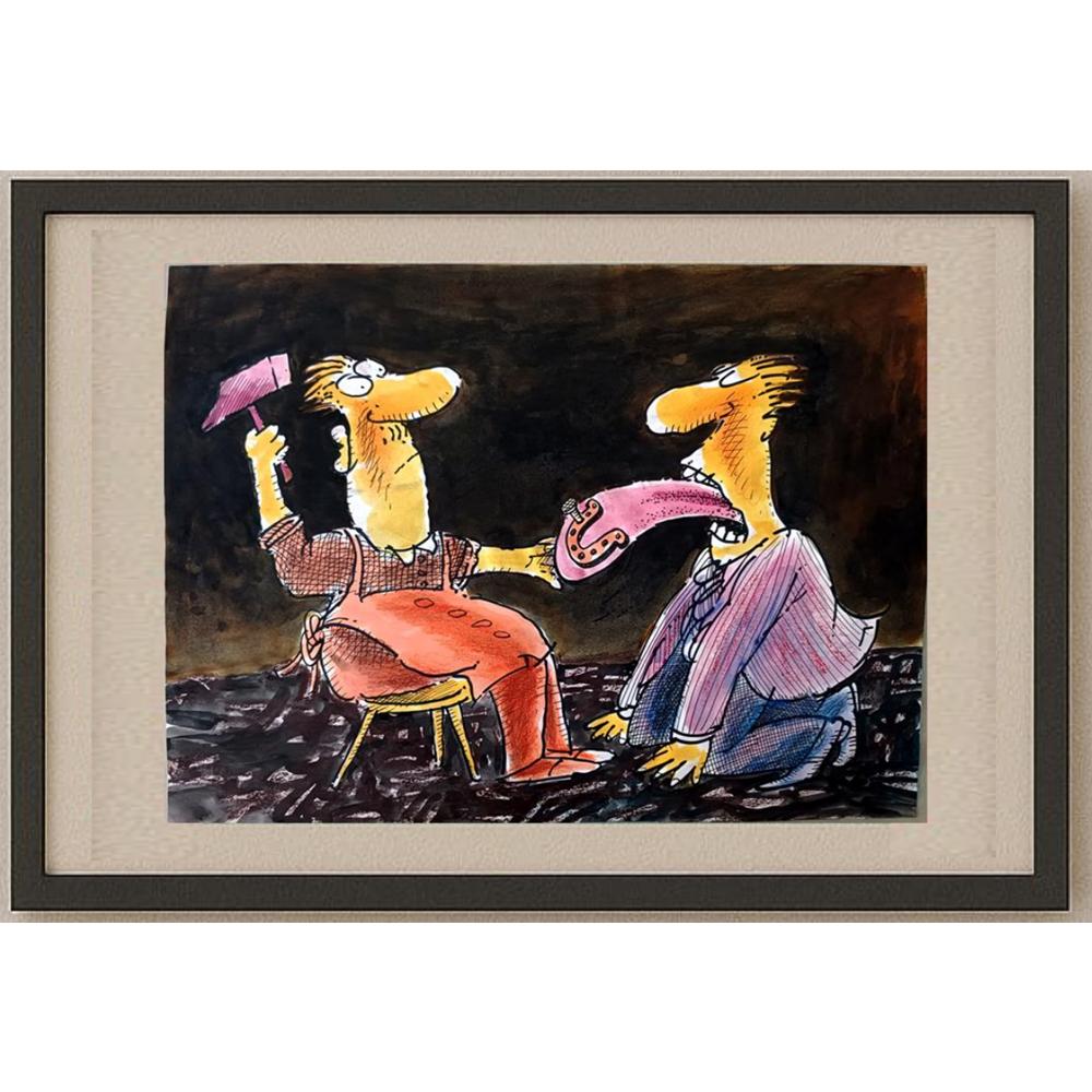Ignjat Gatalo 43x30cm Orijinal Karikatür BOD02494