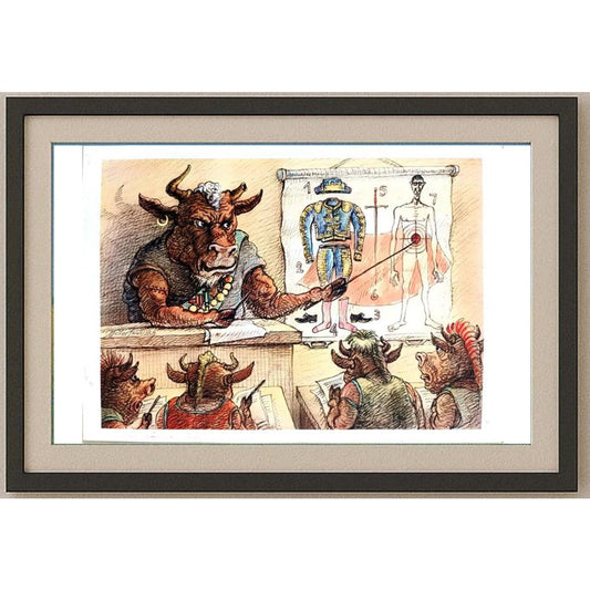 Mikail Zlatkovski 43x30cm Orijinal Karikatür BOD02495
