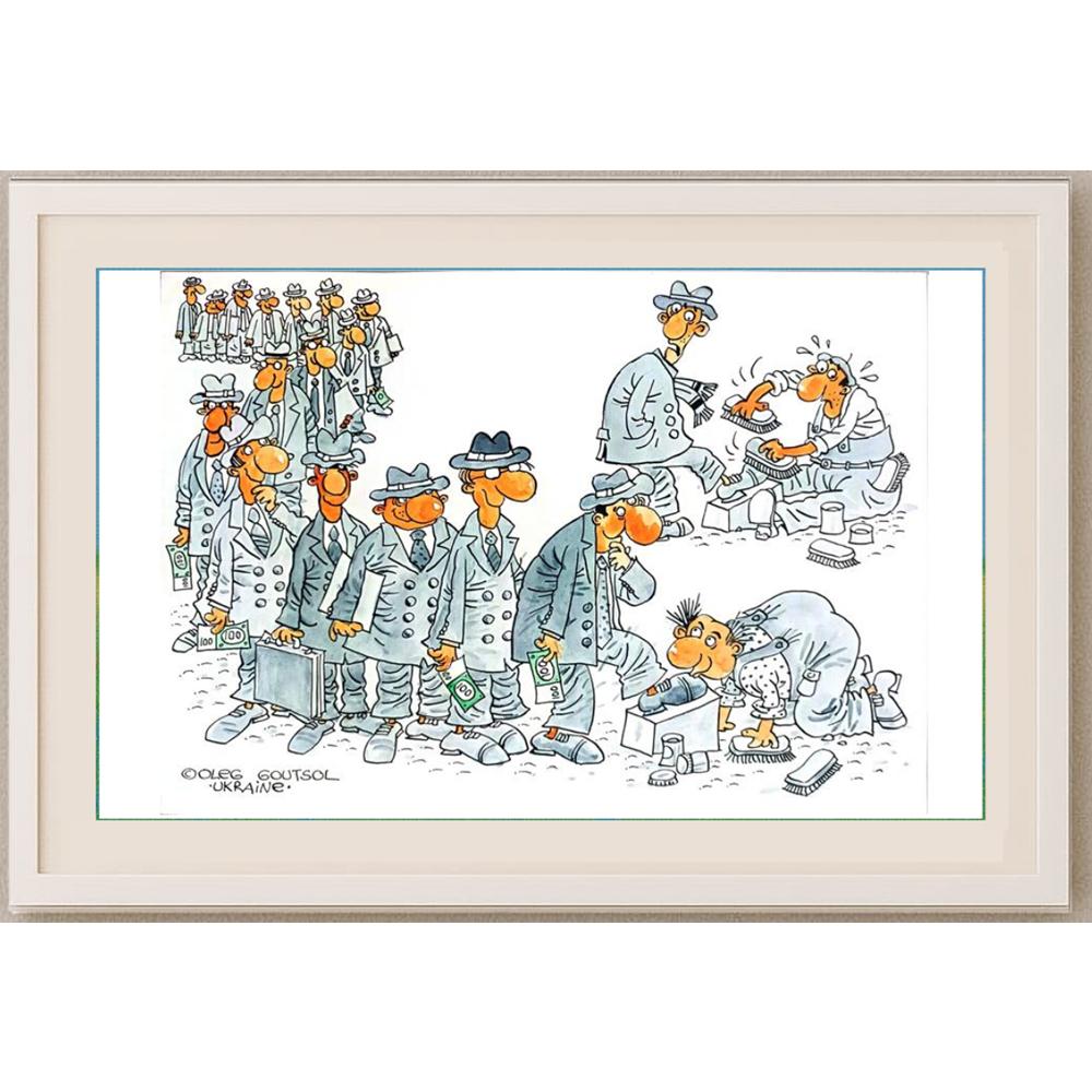 Oleg Goutsol 29x21cm Orijinal Karikatür BOD02502