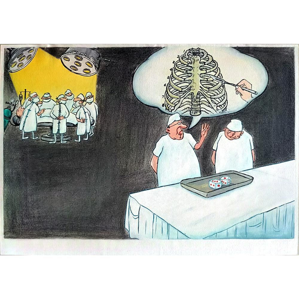 Ren Yide 29x21cm Orijinal Karikatür BOD02504