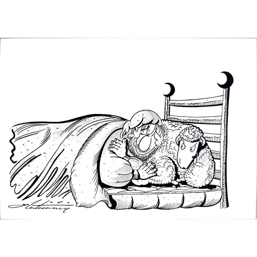 Zoran Zilaticanin 29x21cm Orijinal Karikatür BOD02507