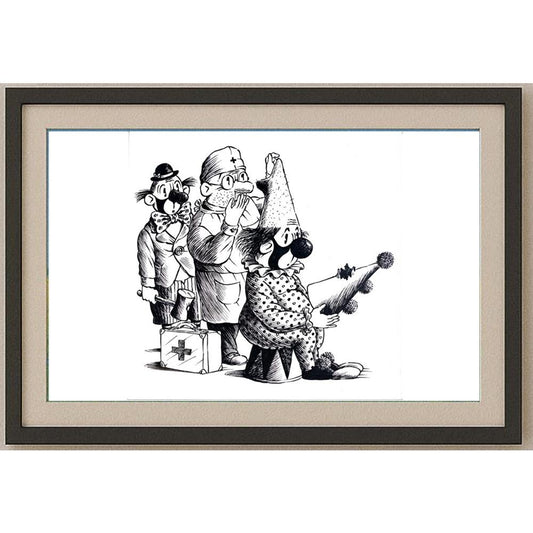 Jurij Kosobukin 29x21cm Orijinal Karikatür BOD02516