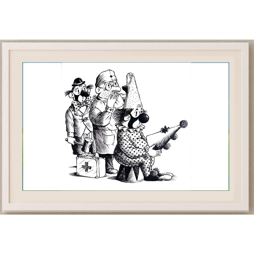 Jurij Kosobukin 29x21cm Orijinal Karikatür BOD02516