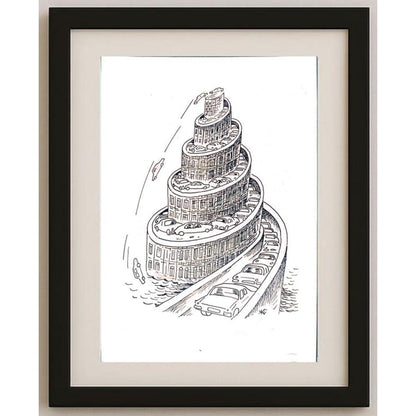 Salijan Yımgırçıyev 29x21cm Orijinal Karikatür BOD02523