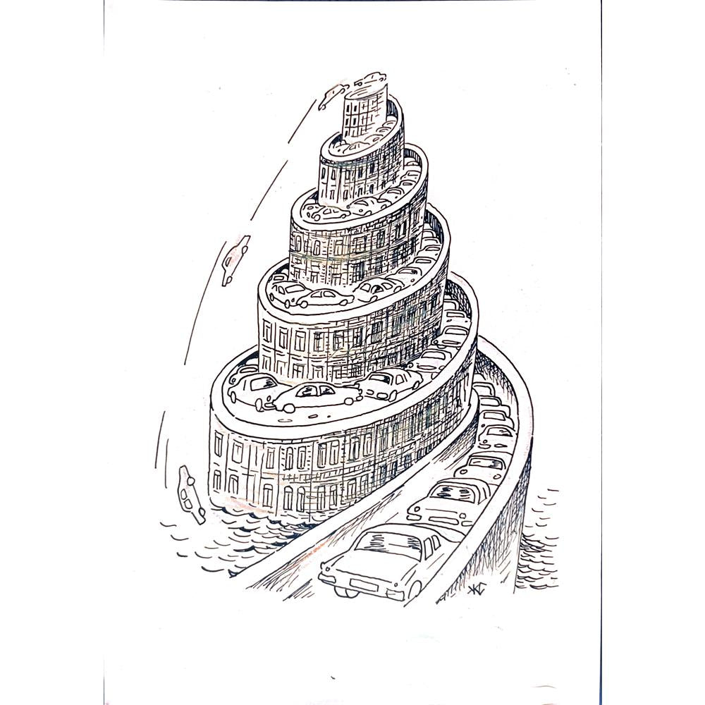 Salijan Yımgırçıyev 29x21cm Orijinal Karikatür BOD02523