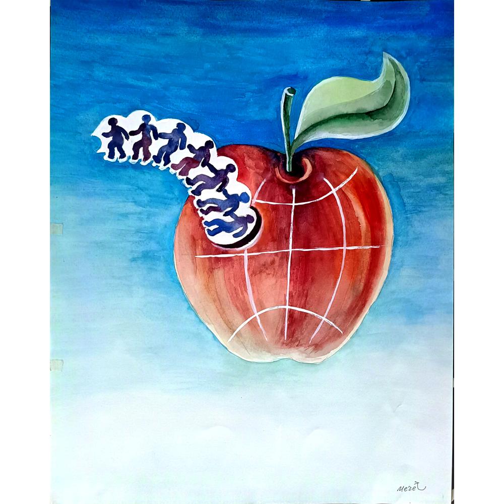 Meret Klıçev 43x33cm Orijinal Karikatür BOD02527