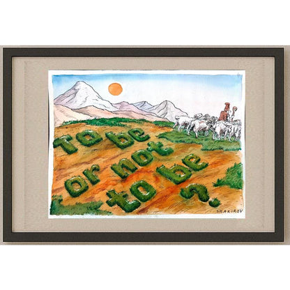 Yusup Shakirov 31x22cm Orijinal Karikatür BOD02528