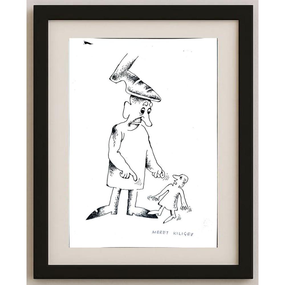 Meret Klıçev 15x13cm Orijinal Karikatür BOD02531