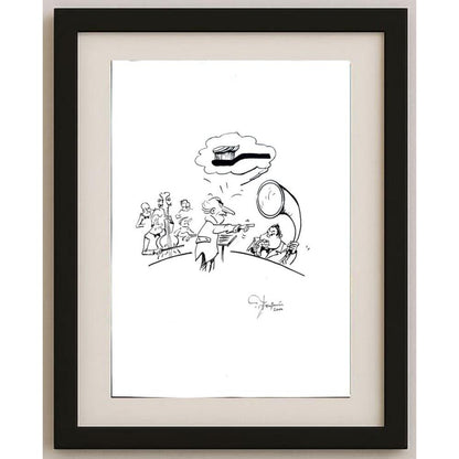 Muhamed Becovic 29x21cm Orijinal Karikatür BOD02538