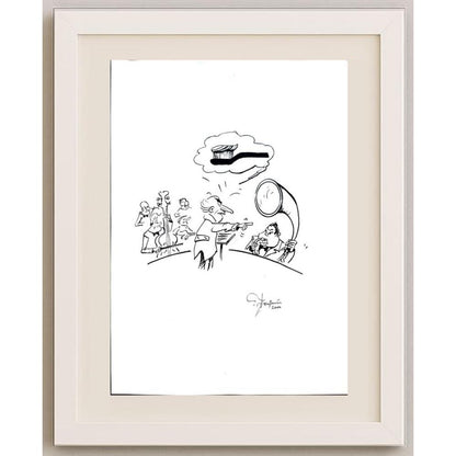 Muhamed Becovic 29x21cm Orijinal Karikatür BOD02538