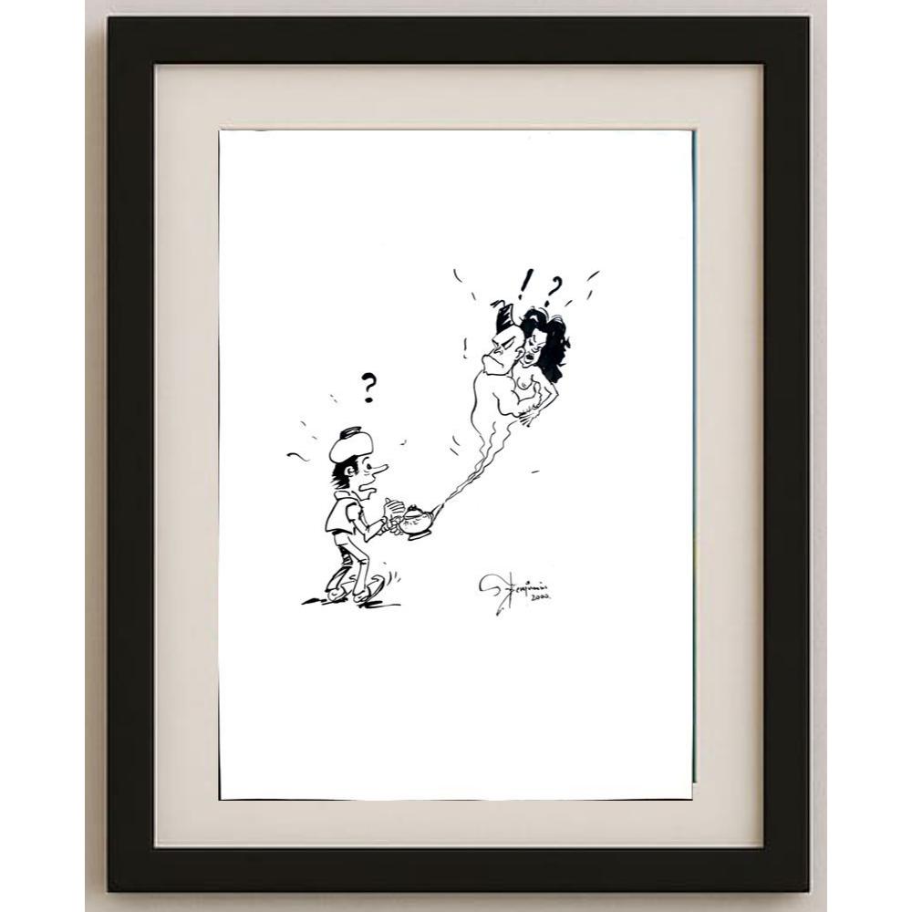 Muhamed Becovic 29x21cm Orijinal Karikatür BOD02539