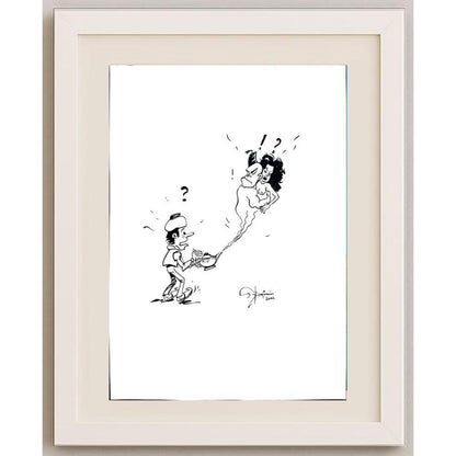 Muhamed Becovic 29x21cm Orijinal Karikatür BOD02539