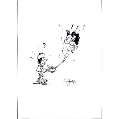 Muhamed Becovic 29x21cm Orijinal Karikatür BOD02539