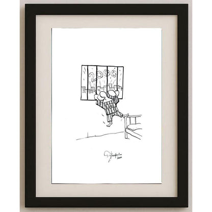 Muhamed Becovic 29x21cm Orijinal Karikatür BOD02540