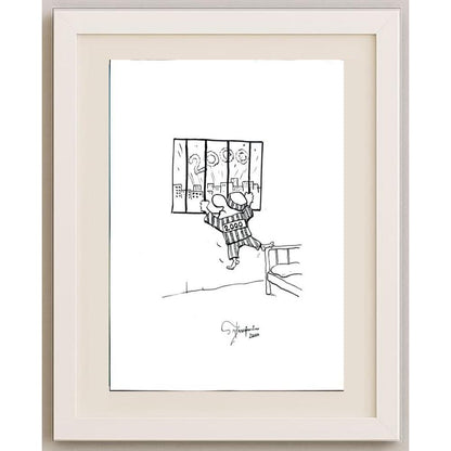 Muhamed Becovic 29x21cm Orijinal Karikatür BOD02540