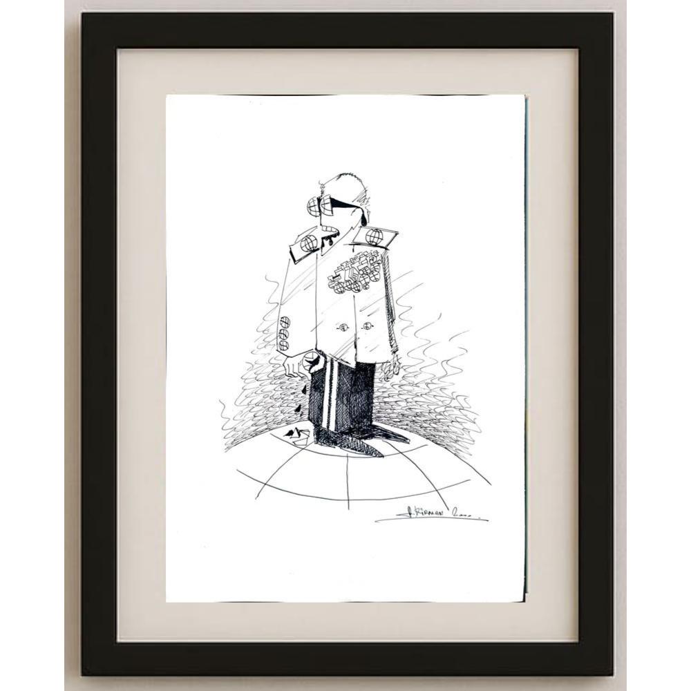 Kirman Abdin 43x30cm Orijinal Karikatür BOD02543