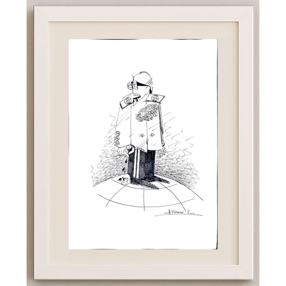 Kirman Abdin 43x30cm Orijinal Karikatür BOD02543