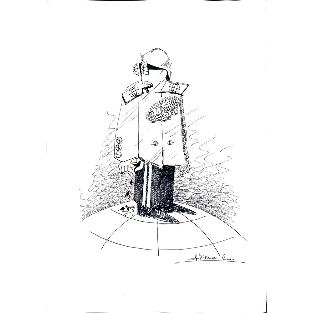 Kirman Abdin 43x30cm Orijinal Karikatür BOD02543