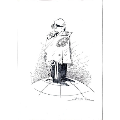 Kirman Abdin 43x30cm Orijinal Karikatür BOD02543